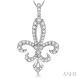 Diamond Fleur De Lis Pendant