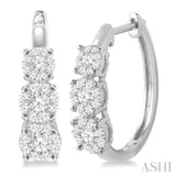 Past Present & Future Lovebright Diamond Hoop Earrings