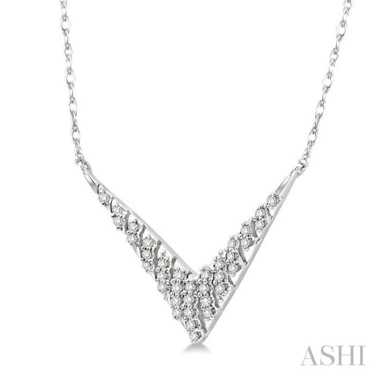 'V' Shape Diamond Necklace