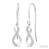 Infinity Shape Diamond Earrings