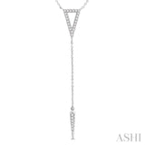 Triangle Spike 'Y' Shape Diamond Necklace