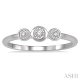 Three Stone Light Weight Diamond Promise Ring