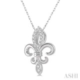 Diamond Fleur De Lis Pendant