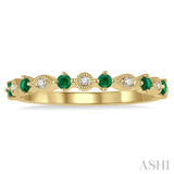 Gemstone & Diamond Wedding Band