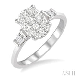 Oval Shape Lovebright Bridal Diamond Engagement Ring