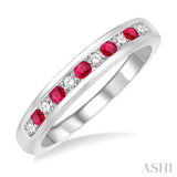 Gemstone & Diamond Wedding Band