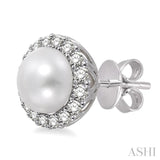 Pearl & Diamond Earrings