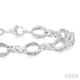 Silver Infinity Shape Diamond Bracelet