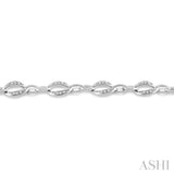 Silver Infinity Shape Diamond Bracelet