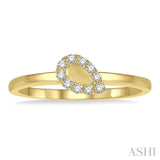 Pear Shape Stackable Light Weight Diamond Band