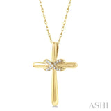 Infinity Shape Cross Diamond Pendant