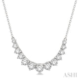 Graduated Diamond Smile Necklace