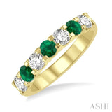 Gemstone & Diamond Wedding Band