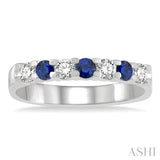 Gemstone & Diamond Wedding Band