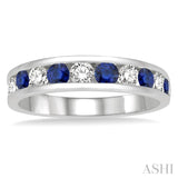 Gemstone & Diamond Wedding Band