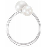 Two-Stone Pearl Bypass Ring
