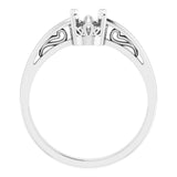 Solitaire Scroll Setting® Ring