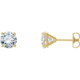 14K Yellow 1 CTW Natural Diamond Cocktail-Style Friction Post Earrings