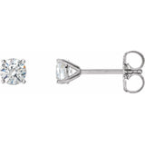 14K White 1 CTW Natural Diamond Cocktail-Style Friction Post Earrings
