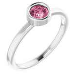 Bezel-Set Solitaire Ring