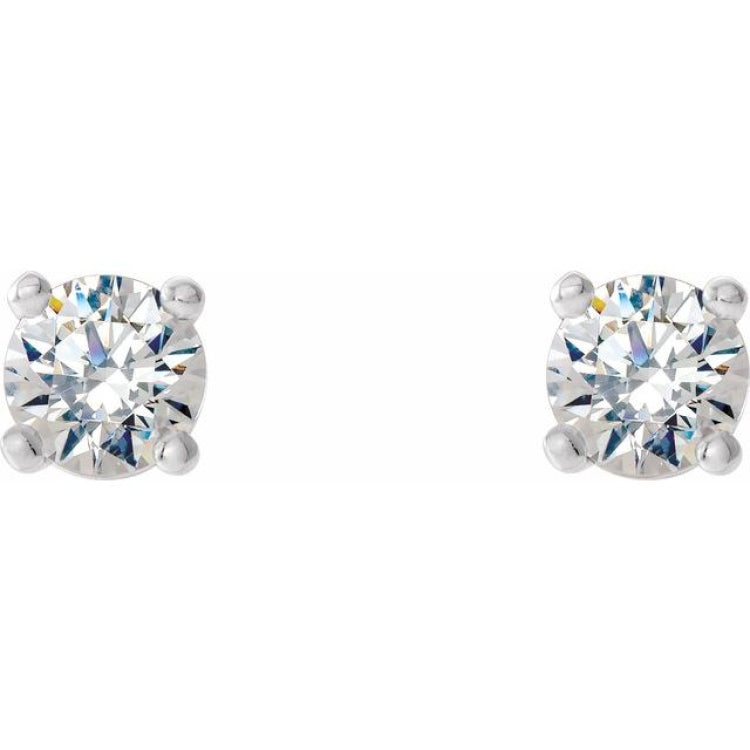 Round 4-Prong Stud Earrings