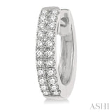 Two Row Diamond Petite Huggie Earring