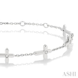 Cross Diamond Station Bracelet