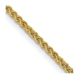 14K 20 inch 1.55mm Semi-Solid Wheat with Lobster Clasp Chain