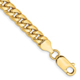 14K 8 inch 6mm Semi-Solid Miami Cuban with Lobster Clasp Bracelet