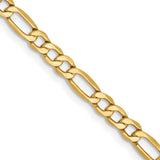 14K 20 inch 3.5mm Semi-Solid Figaro with Lobster Clasp Chain